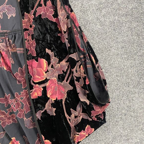 FATE by LFD Kimono Size M Velvet Burnout Floral Open Front Fairy Whimsical Goth - Picture 3 of 9